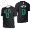 Boston Celtics Jayson Tatum #0 Nba Great Player Black Statement Edition 2019 3d Designed Allover Gift For Boston Fans 3d All Over Print T-shirt