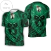 Boston Celtics Nba Fan Skull 3d All Over Print T-shirt