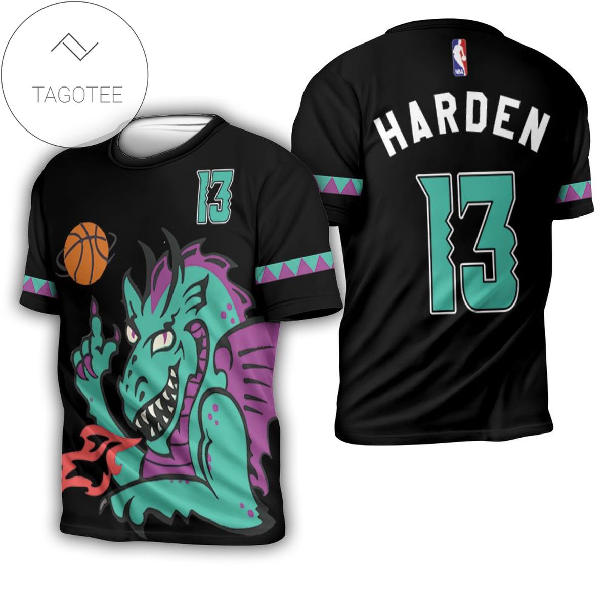 Brooklyn Nets James Harden #13 Nba Basketball Team Logo New Arrival Black 2020 3d Designed Allover Gift For Nets Fans 3d All Over Print T-shirt