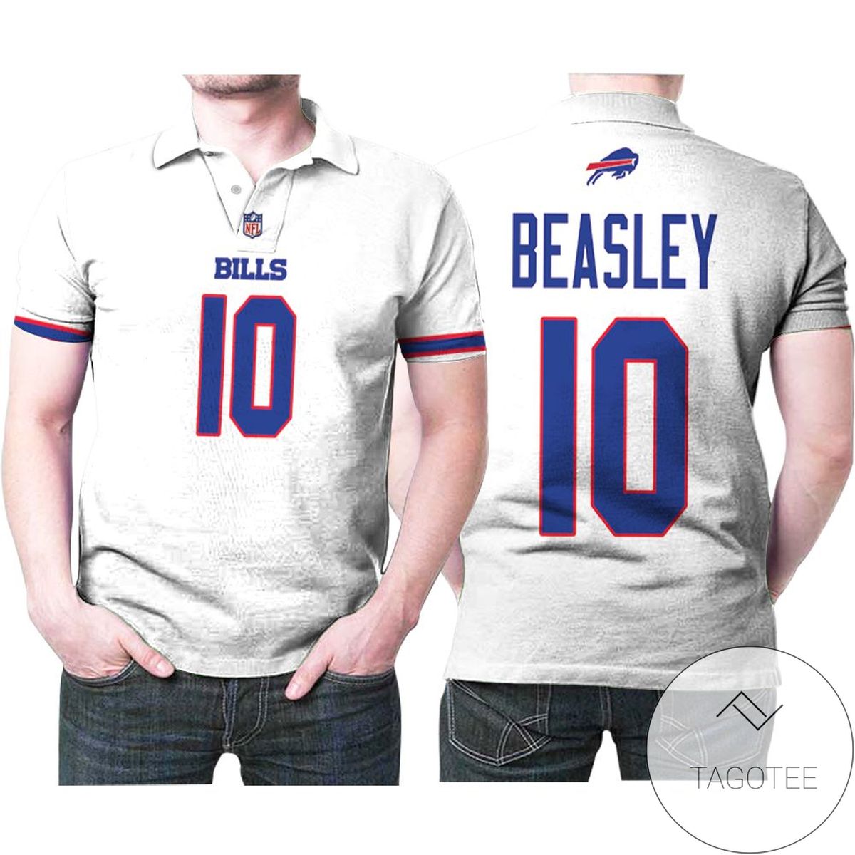 Buffalo Bills Cole Beasley #10 Nfl Great Player American Football Team Game White 3d Designed Allover Gift For Bills Fans All Over Print Polo Shirt
