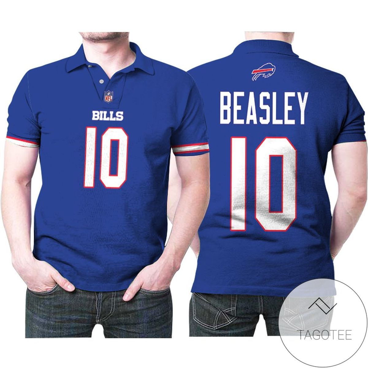 Buffalo Bills Cole Beasley #10 Nfl Legend Player American Football Game Royal 3d Designed Allover Gift For Bills Fans All Over Print Polo Shirt