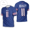 Buffalo Bills Cole Beasley #11 Nfl Legend Player American Football Game Royal 3d Designed Allover Gift For Bills Fans 3d All Over Print T-shirt