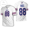 Buffalo Bills Dawson Knox #88 Nfl Great Player American Football Team Game White 3d Designed Allover Gift For Bills Fans 3d All Over Print T-shirt