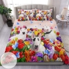 Bull Terrier Tulip Garden Dog Animal 319 Bedding Set 2022