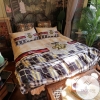 Burberry Checked Khaki 12 Bedding Sets Duvet Cover Sheet Cover Pillow Cases Luxury Bedroom Sets 2022