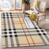 Burberry Logo Area Rugs Living Room Carpet Brands Fashion Floor