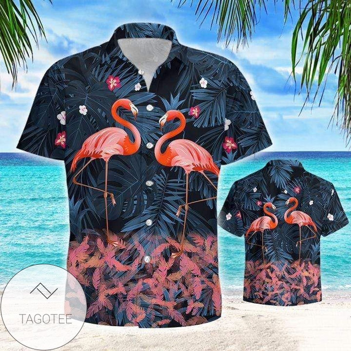 Buy Beautiful Flamingo Tropical Aloha Authentic Hawaiian Shirt 2022s