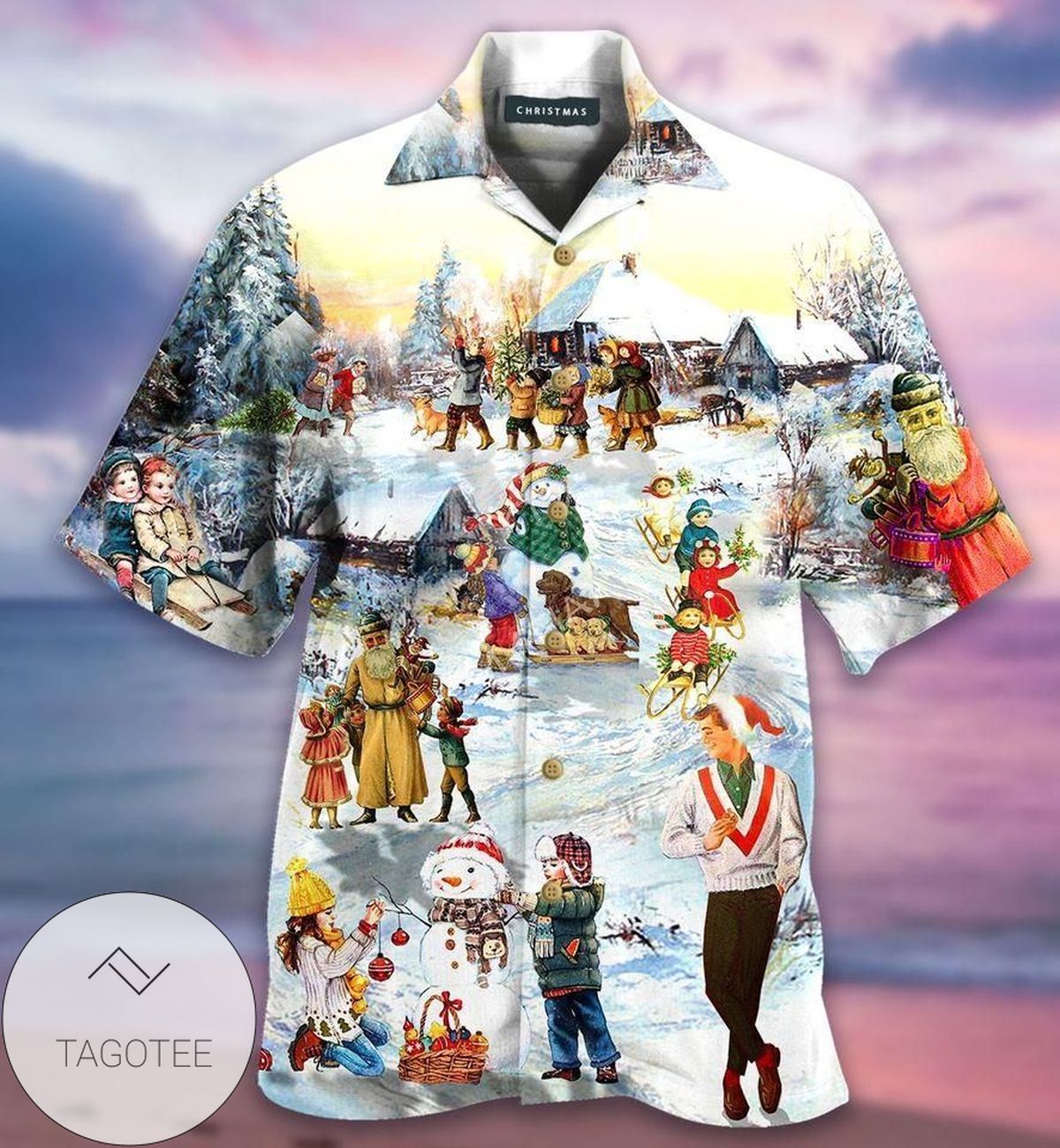 Buy Happy Christmas Activities Under Snowy 2022 Authentic Hawaiian Shirts