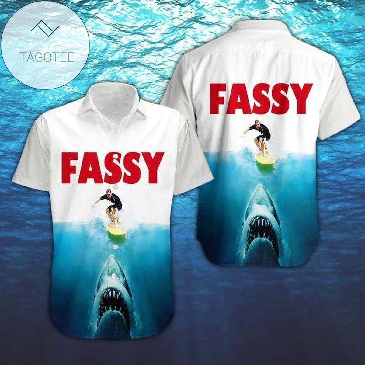 Buy Hawaiian Aloha Shirts Shark Fassy Surfing 2701dh