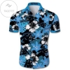 Carolina Panthers Hawaiian 3d Shirt Tropical Flower Short Sleeve Slim Fit Body-nfl