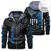 Carolina Panthers NFL Sport Leather Jacket Zip Hoodie