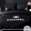 Chanel Black 16 Bedding Sets Duvet Cover Sheet Cover Pillow Cases Luxury Bedroom Sets 2022