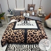Chanel Leopard Cute Style 2 Bedding Sets Duvet Cover Sheet Cover Pillow Cases Luxury Bedroom Sets 2022