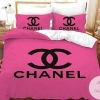 Chanel Pink White 17 Bedding Sets Duvet Cover Sheet Cover Pillow Cases Luxury Bedroom Sets 2022
