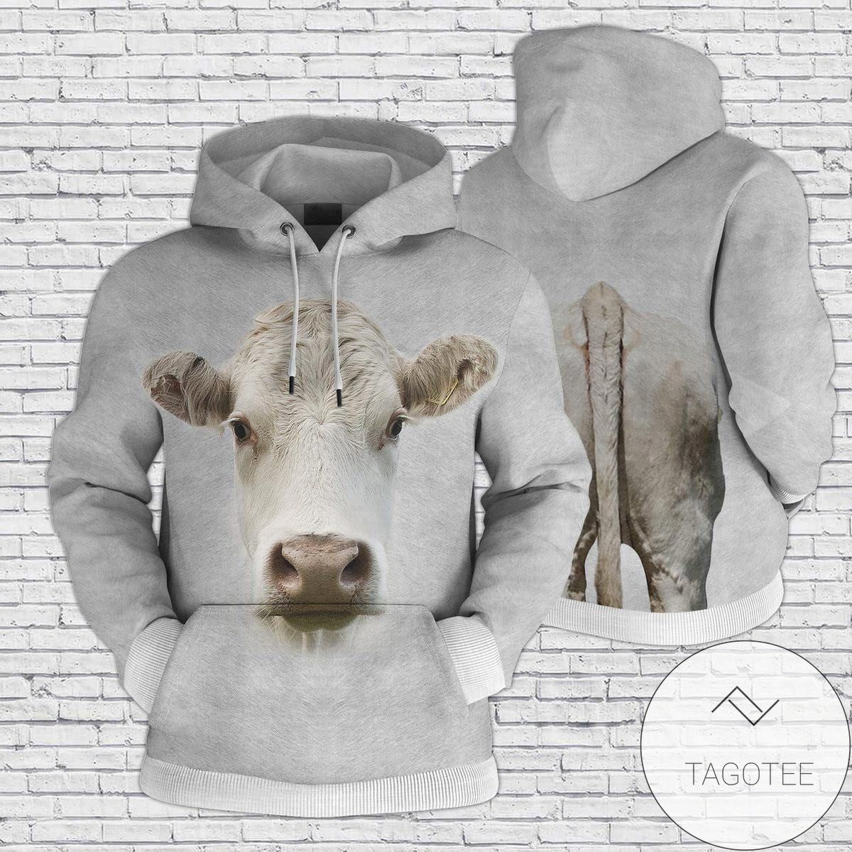 Charolais Cattle Cow 3d All Over Print Hoodie And Zipper Hoodie Jacket