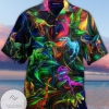 Check Out This Awesome Amazing Colorful T-rex Dinosaur Glowing 2022 Authentic Hawaiian Shirts