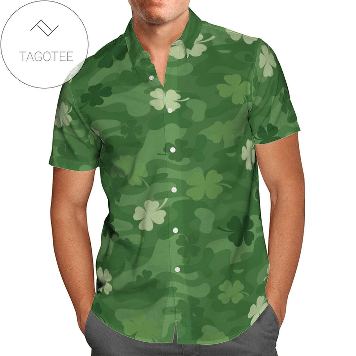 Check Out This Awesome Amazing Shamrock Camo Pattern Saint Patrick Green 2022 Authentic Hawaiian Shirts 02032