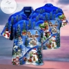 Check Out This Awesome Hawaiian Aloha Shirts Chilling With My Snowmies Christmas