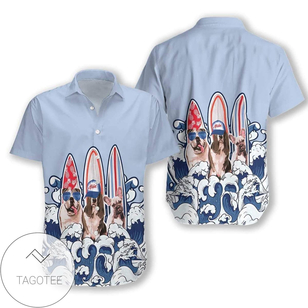 Check Out This Awesome Three Dogs Surf And Wave 2022 Authentic Hawaiian Shirts