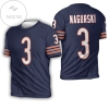 Chicago Bears Bronko Nagurski #3 Great Player Nfl American Football Team Legacy Vintage Navy 3d Designed Allover Gift For Bears Fans 3d All Over Print T-shirt