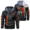 Chicago Bears NFL Sport Leather Jacket Zip Hoodie