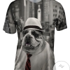 City Tie Bulldog Mens All Over Print T-shirt