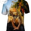 Coast Beach Iguana Mens All Over Print T-shirt