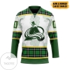 Colorado Avalanche St Patrick Day Custom Name Custom Number Hockey Jersey