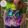 Colorful Cat Galaxy Unisex Hawaiian Shirts L