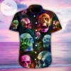 Colorful Skull Tropical Full Printing Hawaiian Shirts Hl