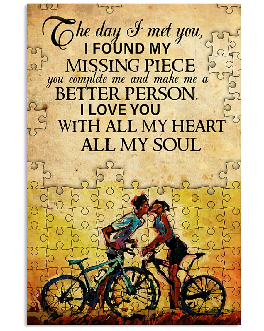 Couple The Day I Met You I Found My Missing Piece Poster
