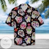 Cover Your Body With Amazing Floral Calavera Skull Wearing Sun Glasses Tropical Hawaiian Aloha Shirt