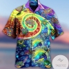 Cover Your Body With Amazing Hawaiian Aloha Shirts Colorful Hippie Turtle