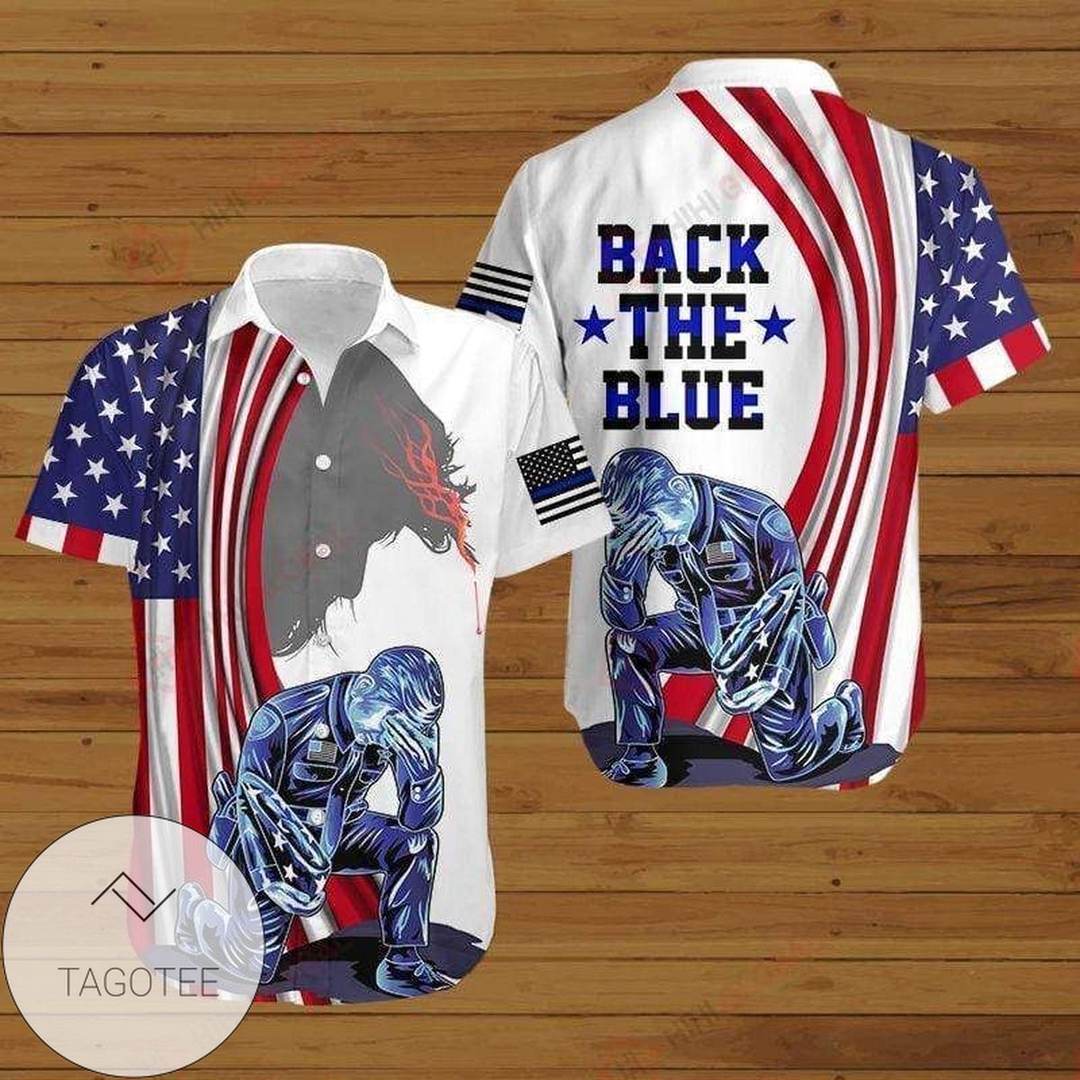 Cover Your Body With Amazing Us Police Back The Blue Hawaiian Aloha Shirts