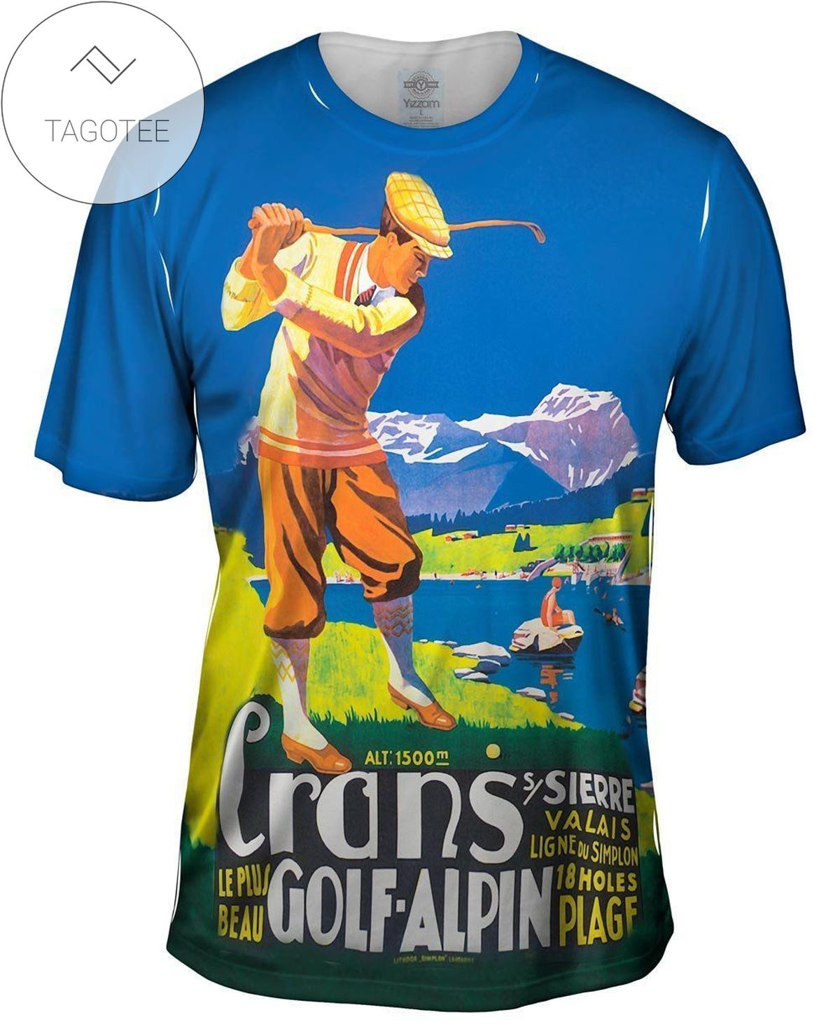 Crans Golf Alpin Mens All Over Print T-shirt