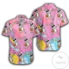 Dabbing Bunny Easter Pink Hawaiian Aloha Shirts 110321l