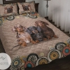 Dachshund Mandala Pattern Quilt Bedding Set Cotton Bed Sheets Spread Comforter Duvet Cover Bedding Sets 2022