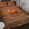 Deer Quilt Bed Sheets Spread Comforter Duvet Cover Bedding Sets 2022