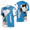 Detroit Lions Snoopy Lover 3d Printed 3d All Over Print T-shirt