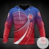 Detroit Pistons Jersey All Over Print Hoodie T-shirt Zipper Jacket
