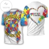 Different But Not Less Puzzle Autism 3d All Over Print T-shirt