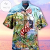 Discover Cool Amazing God Bless American Cross Unisex 2022 Authentic Hawaiian Shirts