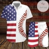 Discover Cool Baseball American Flag Tropical Authentic Hawaiian Shirt 2022s