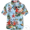 Discover Cool Hawaiian Aloha Shirts Funny Xmas Santa Claus Light Blue