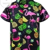 Discover Cool Melon Flamingo Fruits Funky Hawaiian Aloha Shirts