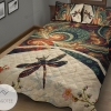 Dragonfly Brown Fractal Quilt Bed Sheets Spread Quilt Bedding Sets 2022