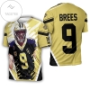 Drew Brees New Orleans Saints Artwork 3d All Over Print T-shirt
