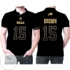 Buffalo Bills John Brown #15 Great Player Nfl Black Golden Edition Vapor Limited Jersey Style Gift For Bills Fans All Over Print Polo Shirt