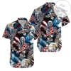 Eagles Patriotic Usa American Flags Aloha Authentic Hawaiian Shirt 2022s V