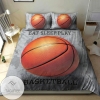 Eat Sleep Play Basketball Cotton Bed Sheets Spread Comforter Duvet Cover Bedding Sets 2022